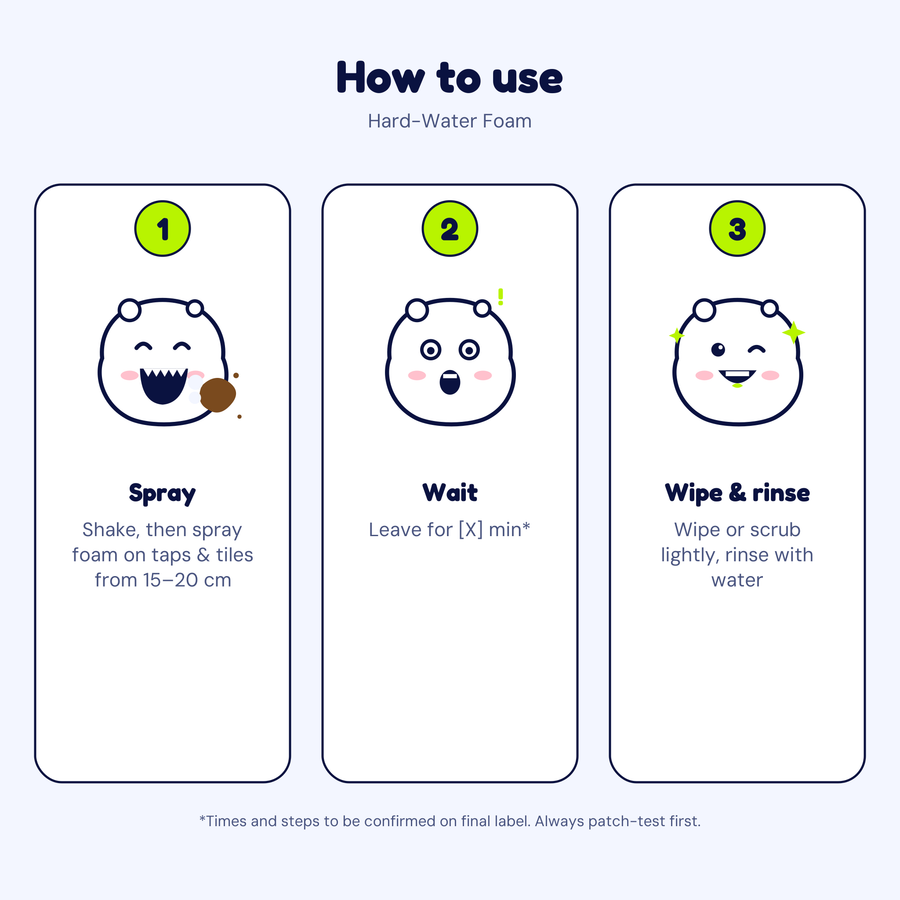 Hard-Water Foam: How to use
